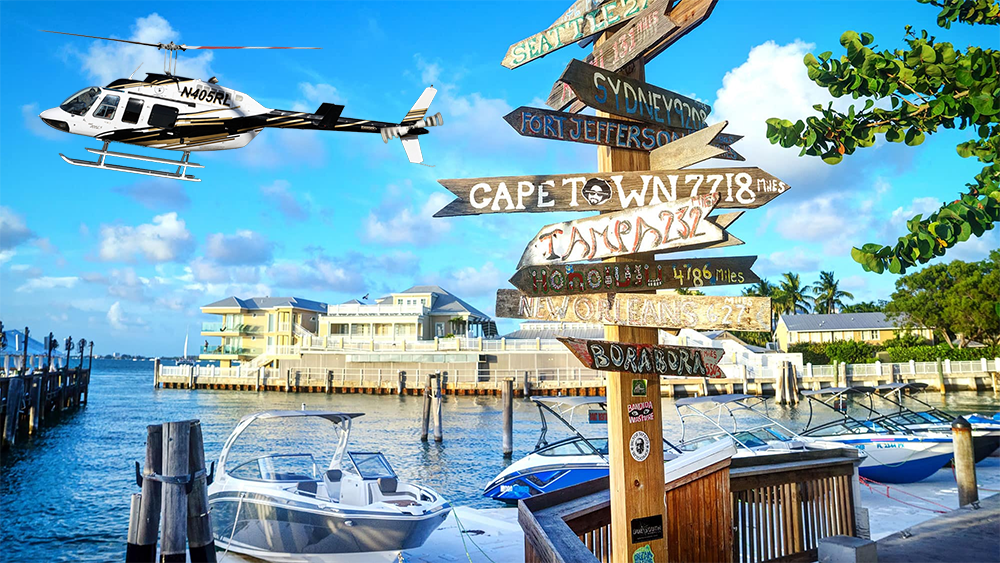 VIPheli Helicopter Charter to Key West From Miami and Pompano Beach